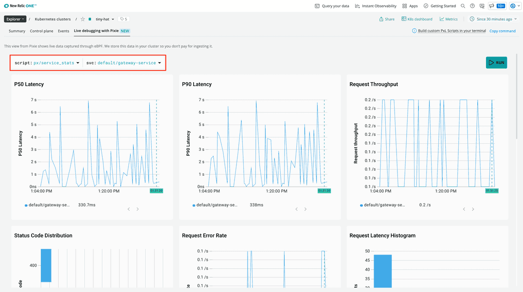 Gateway service stats